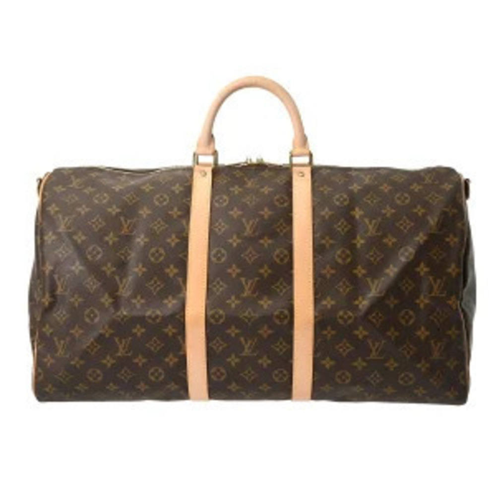 Louis Vuitton Monogram Keepall Bandouliere Brown Canvas Boston Bag